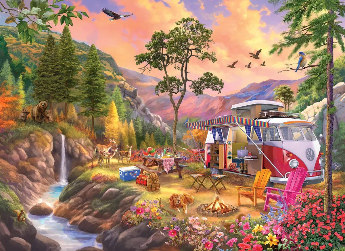 PUZZLE 1000PC CAMPER'S PARADISE