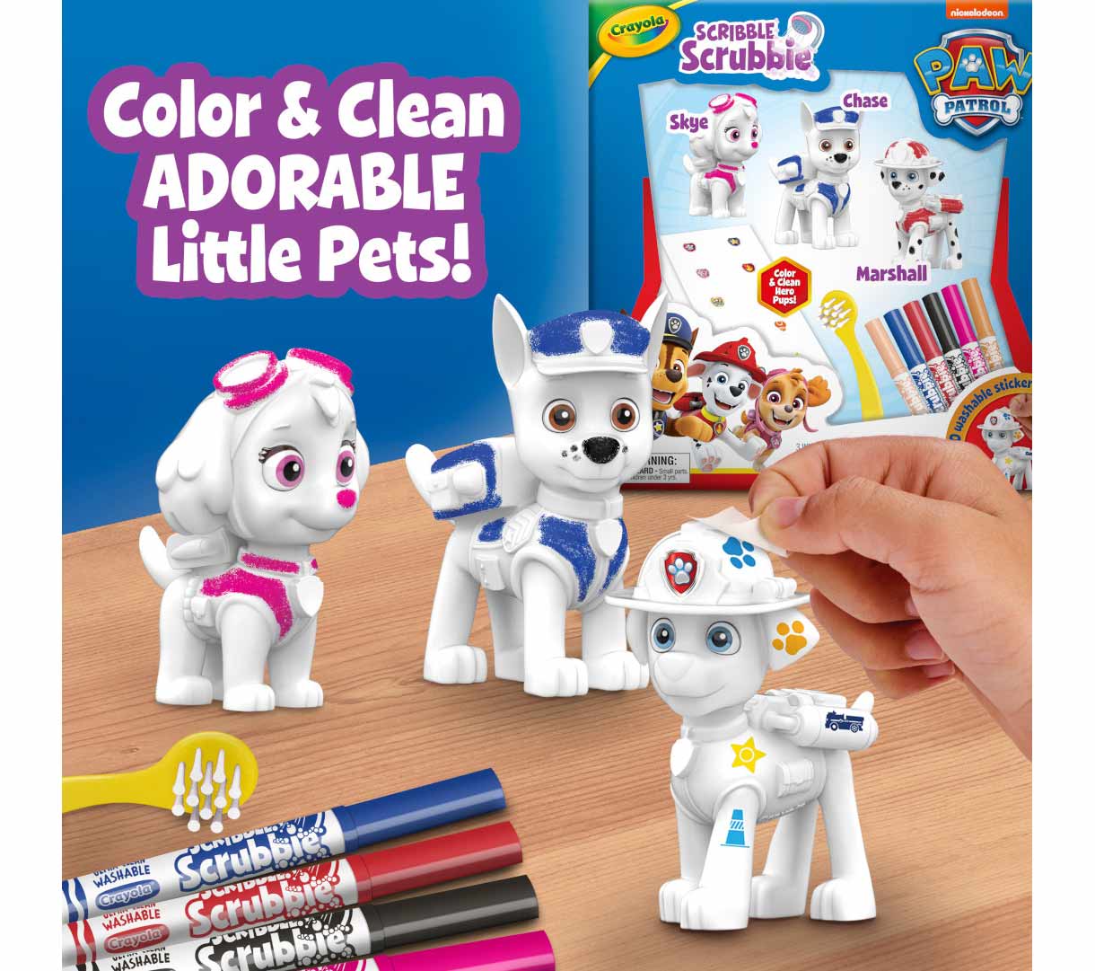CRAYOLA SCRIBBLE SCRUBBIE PAW PATROL 3PK