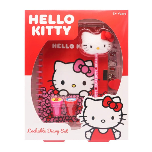 HELLO KITTY LOCKABLE DIARY SET