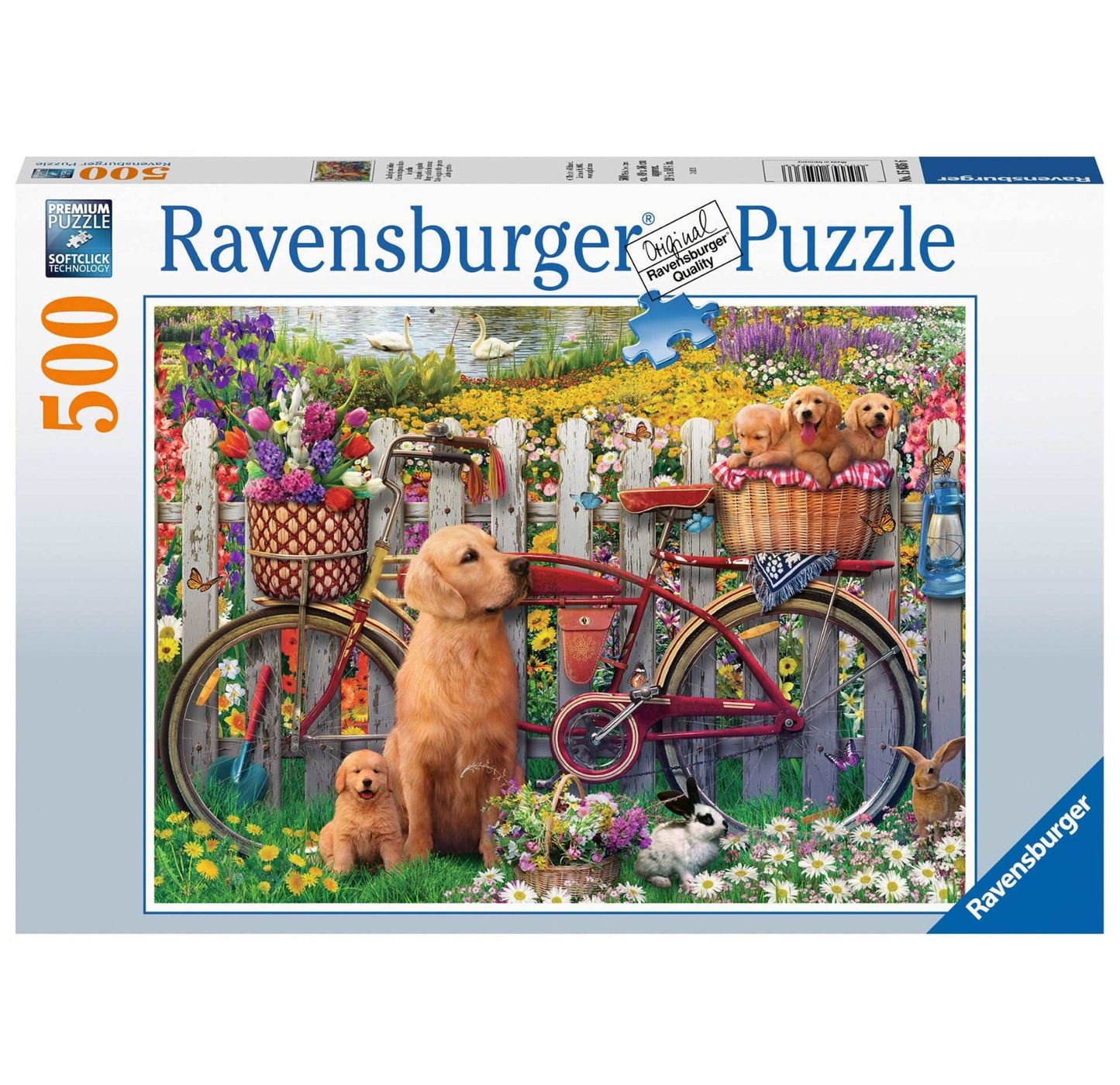 PUZZLE 500PC CUTE DOGS IN THE GARDEN