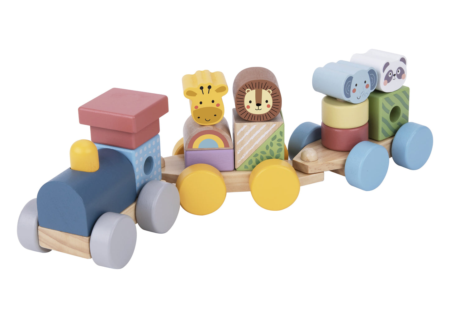 WOODEN STACKING ANIMAL TRAIN FOREST FRIE