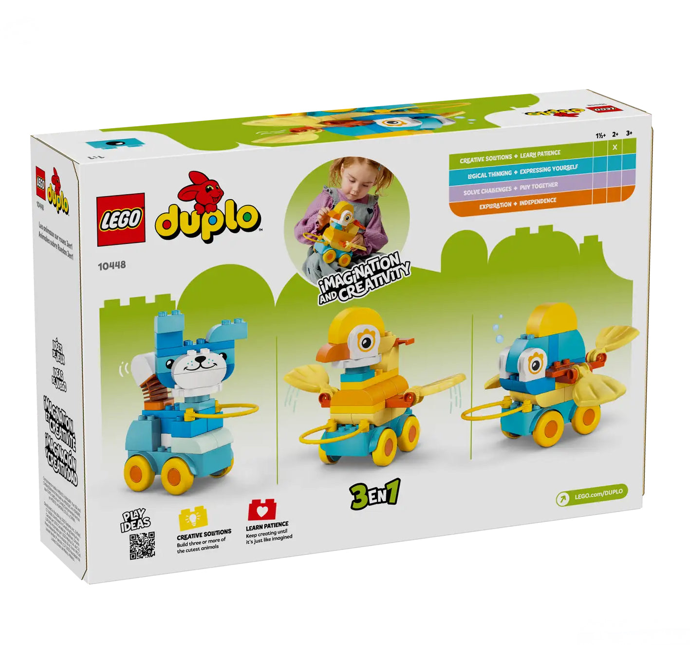 LEGO 10448 DUPLO 3 IN 1 ANIMALS ON WHEEL
