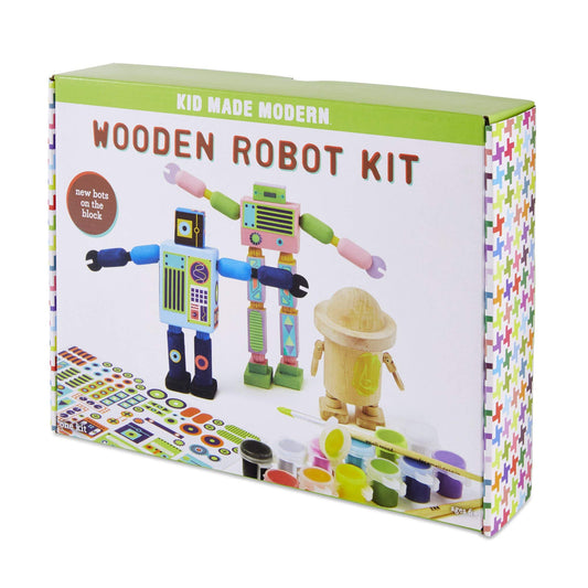 KID MADE MODERN WOODEN ROBOTS KIT