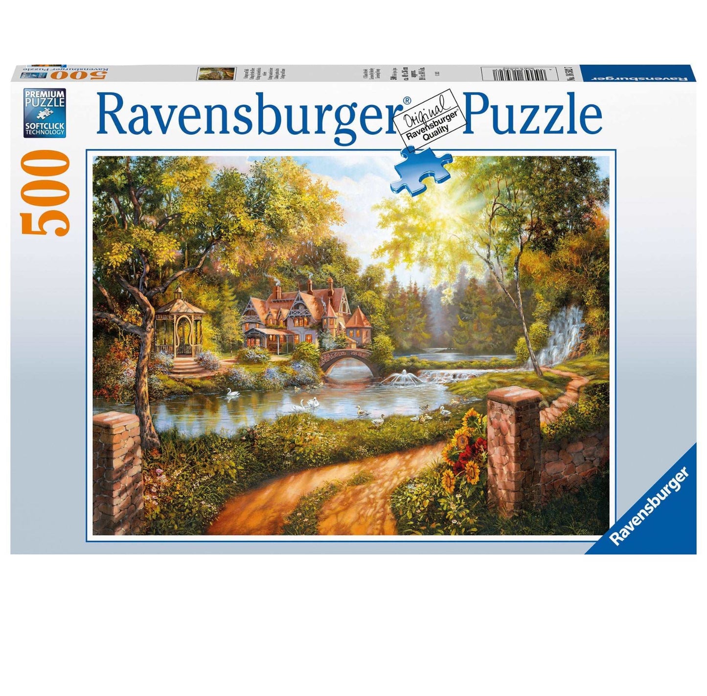 PUZZLE 500PC COTTAGE BY THE RIVER NEW