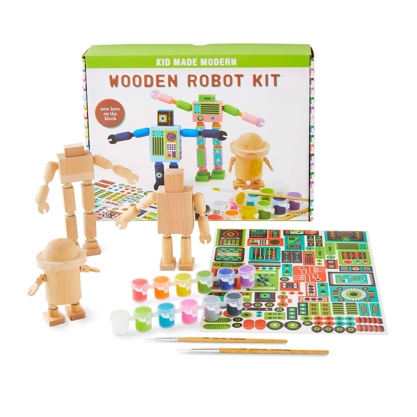 Kid Made Modern Wooden Robots Kit