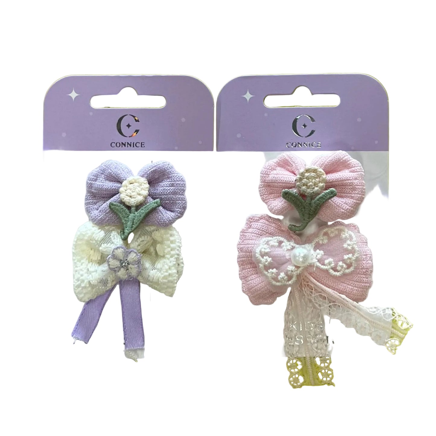 C/NICE HC03722 FLOWER BOW HAIR CLIP SET