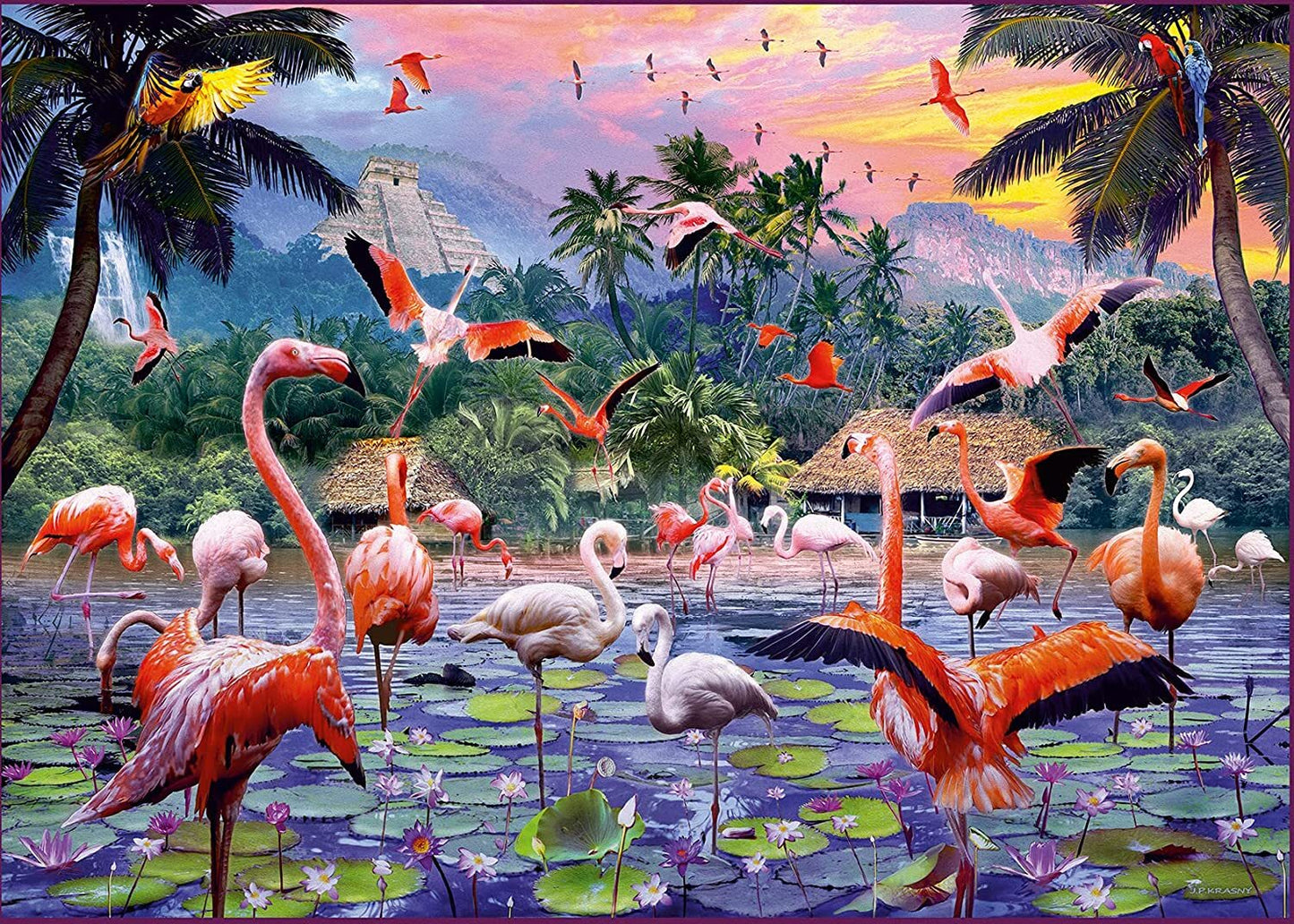PUZZLE 1000PC FLAMINGO PARK