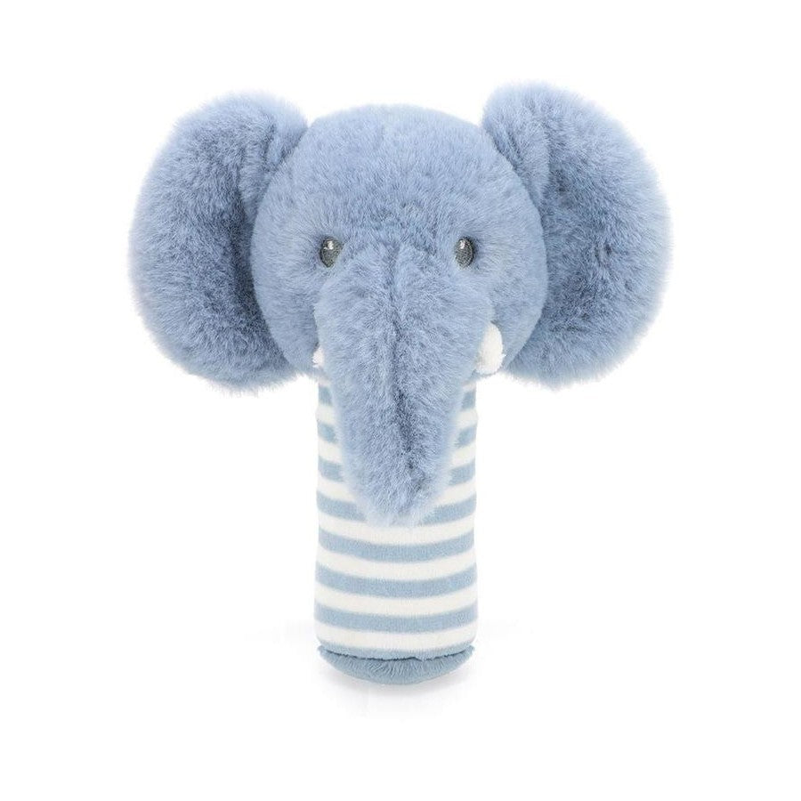 PLUSH KEELECO STICK RATTLE ELEPHANT