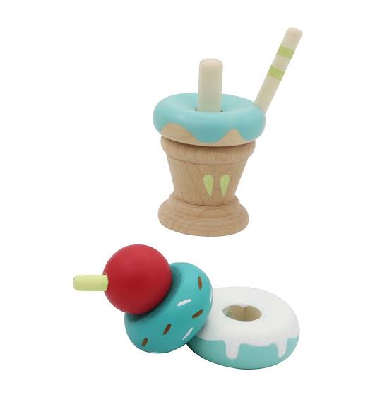 Wooden Ice Cream Cone Mint