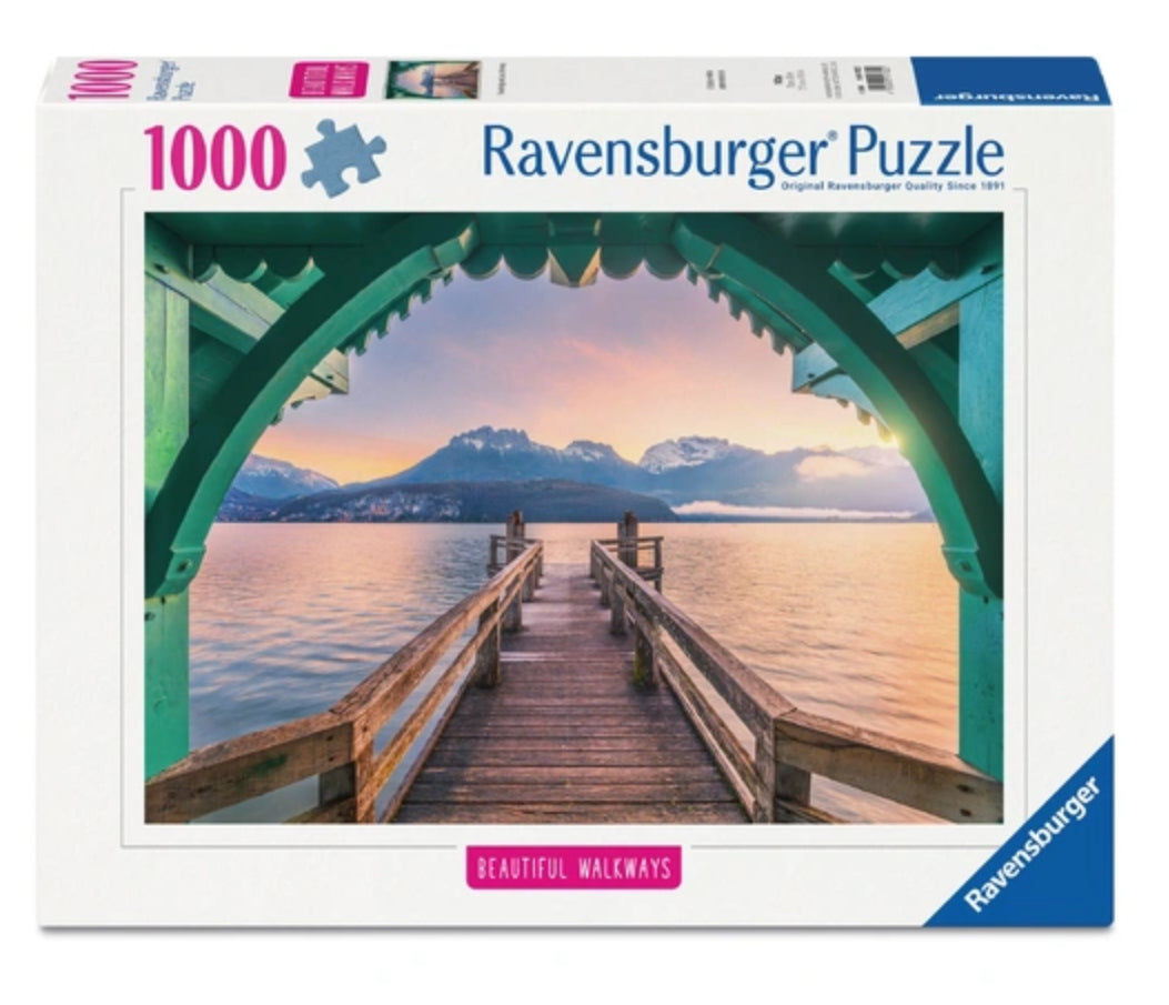 PUZZLE 1000PC ROMANTIC FOOTBRIDGE LAC