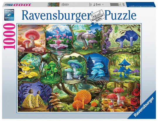PUZZLE 1000PC BEAUTIFUL MUSHROOMS NEW