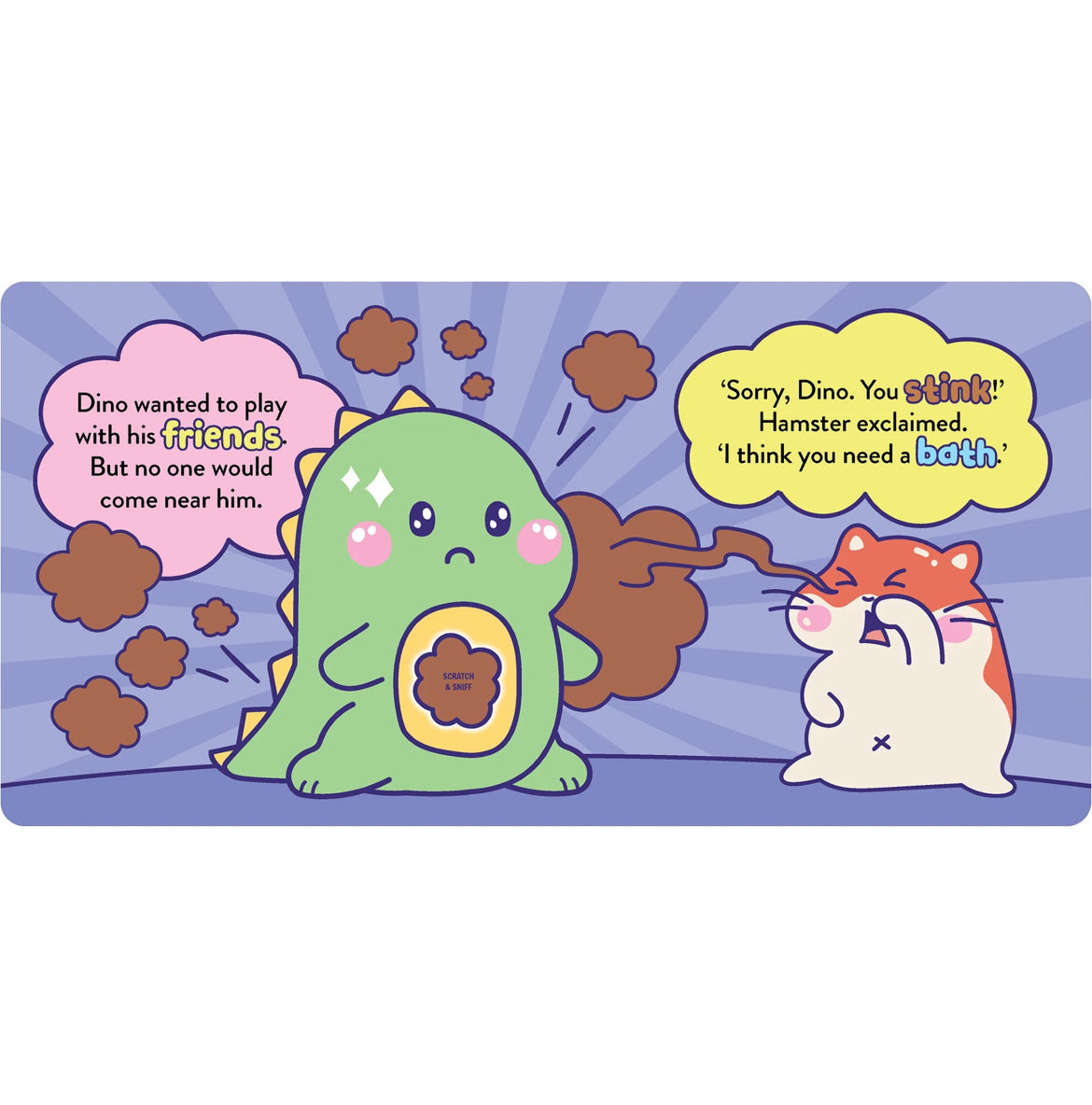 BOOK SCRATCH & SNIFF THE STINKY DINOSAUR
