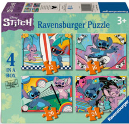 PUZZLE 4 IN 1 DISNEY STITCH NEW