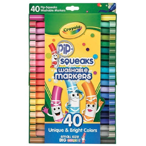 CRAYOLA MARKER PIP SQUEAKS 40CT