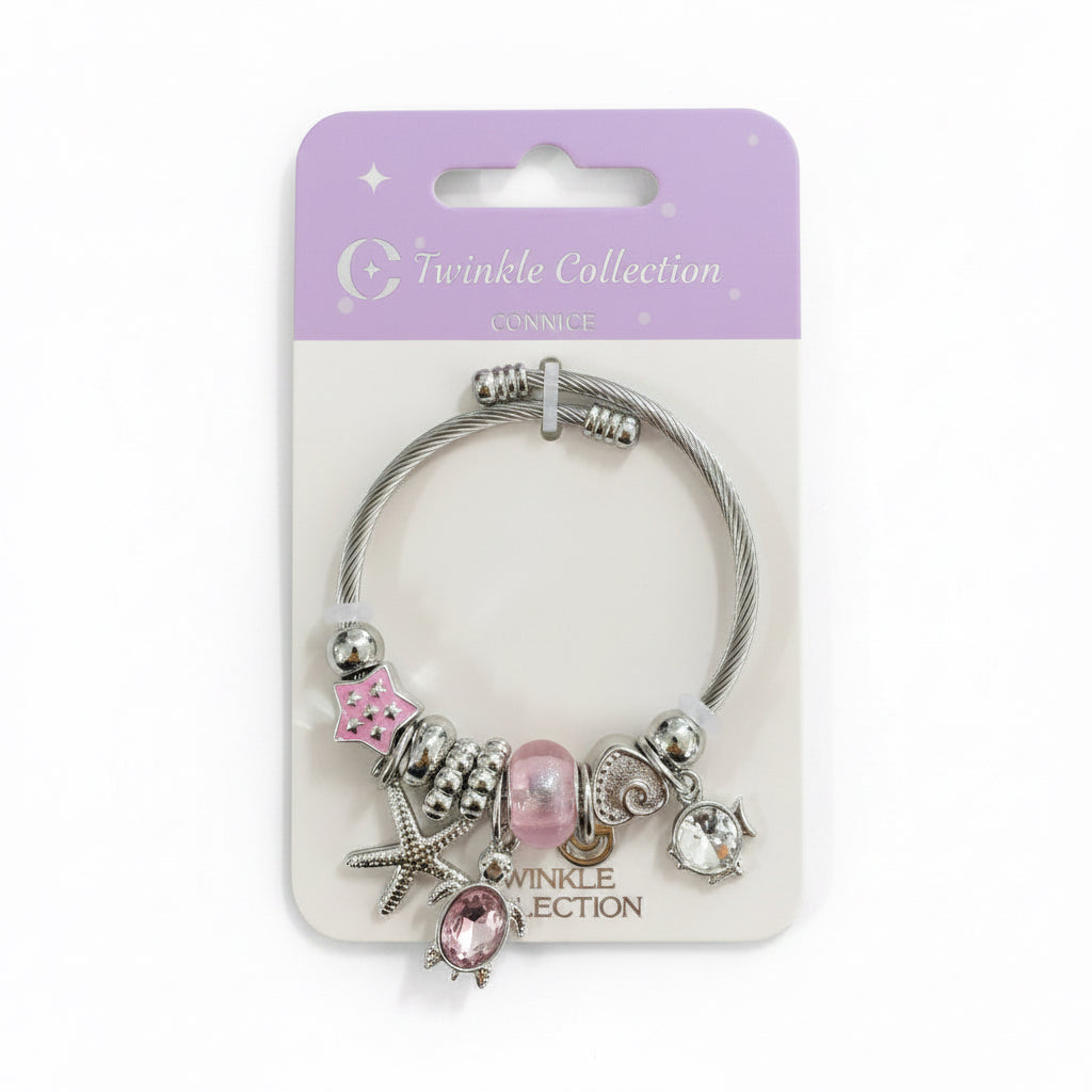 C/NICE BC13486F TURTLE CHARM BRACELET