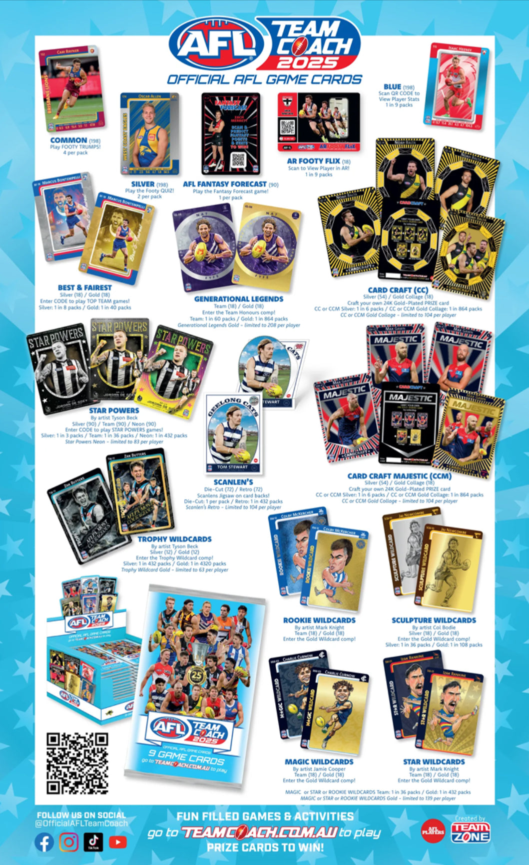 AFL FOOTY CARDS TEAM 2025