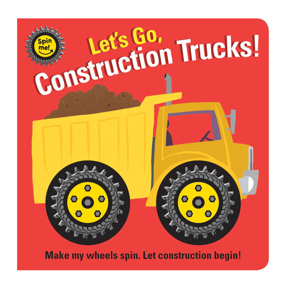 BOOK SPIN ME WHEELS CONSTRUCTION TRUCKS