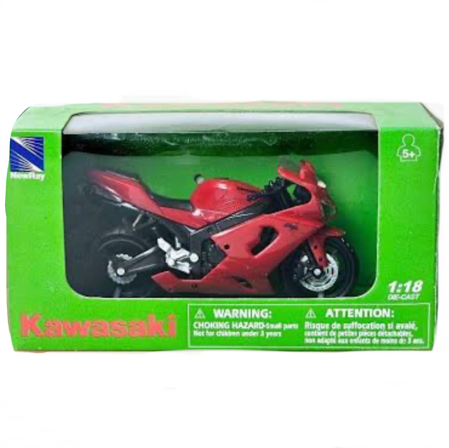 NEW RAY 1:18 D/C MOTORBIKE KAWASAKI