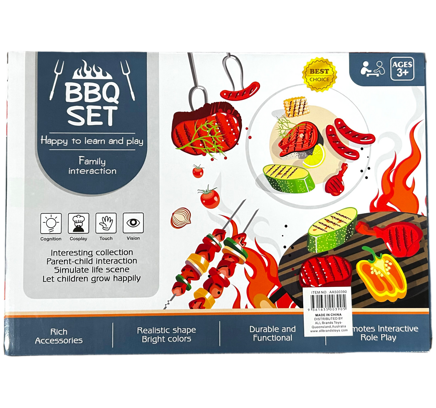PLAY FOOD BBQ SET
