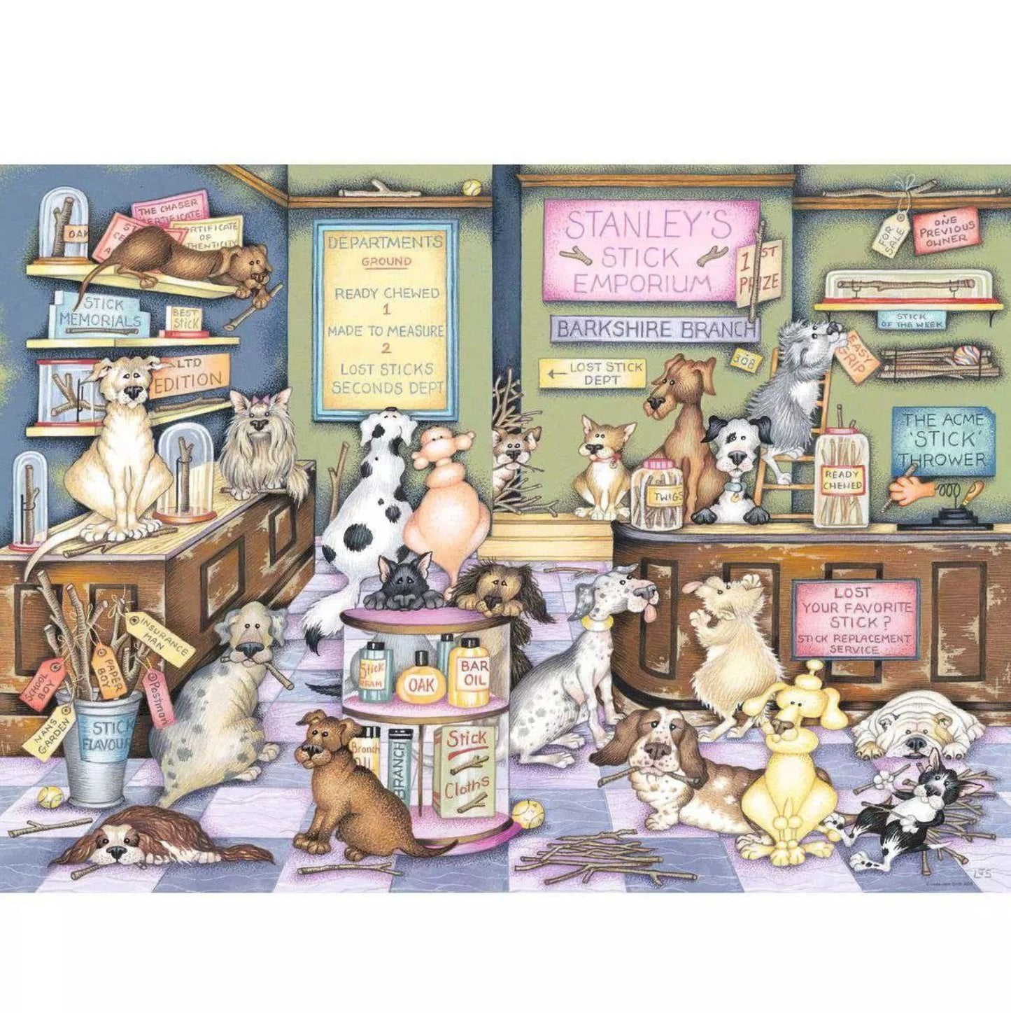 PUZZLE 1000PC DAPPER DOGS NO. 2