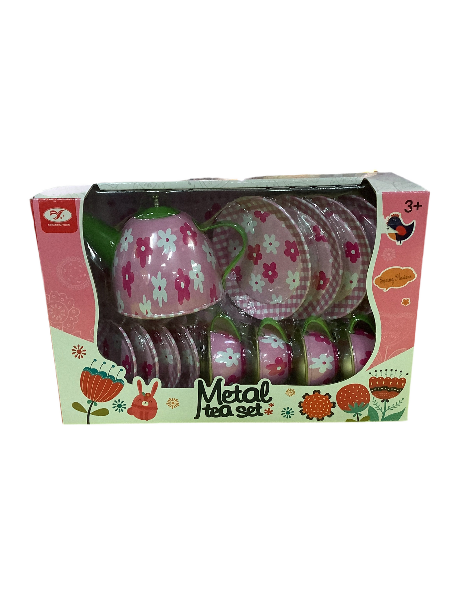 METAL TEA SET 14PC AST