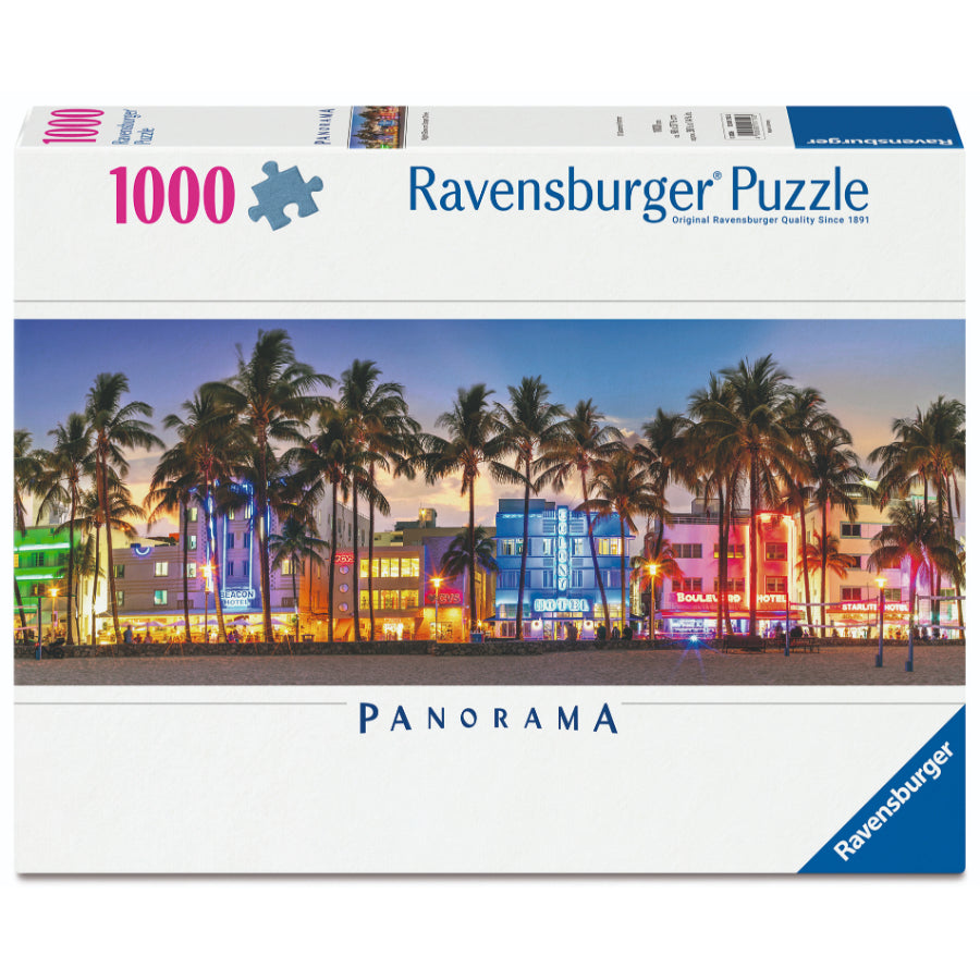 PUZZLE 1000PC NIGHT GLOW ON OCEAN DRIVE