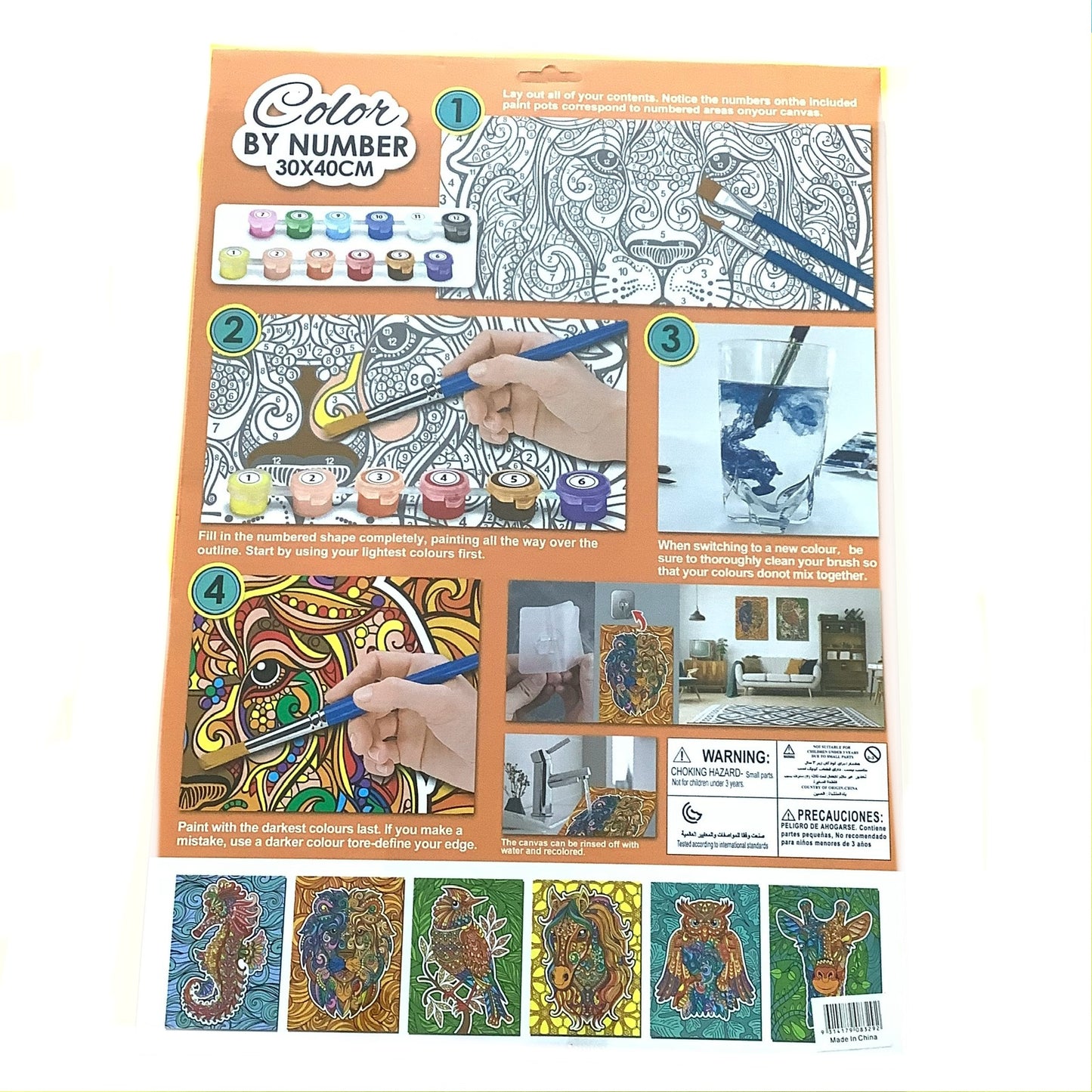 COLOR BY NUMBERS MOSAIC DESIGN