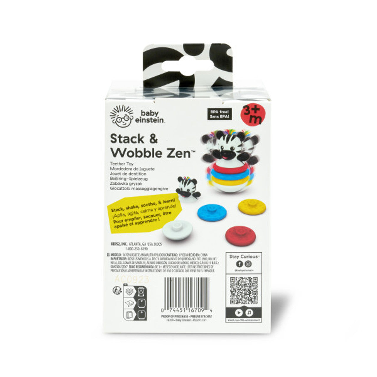 BE ZEN STACK & WOBBLE TEETHER ZEBRA