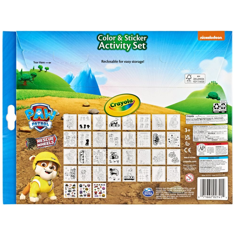 CRAYOLA CLR/STKR ACT SET PAW PATROL