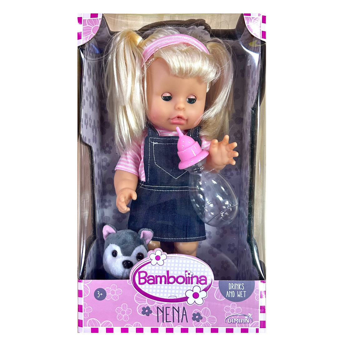 BAMBOLINA DOLL NENA WITH DOG 36CM