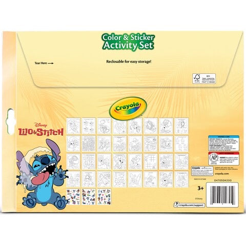 CRAYOLA CLR/STKR ACT SET LILO & STITCH