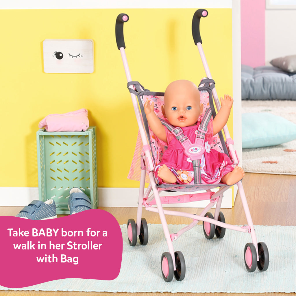 BB BABY BORN STROLLER WITH BAG