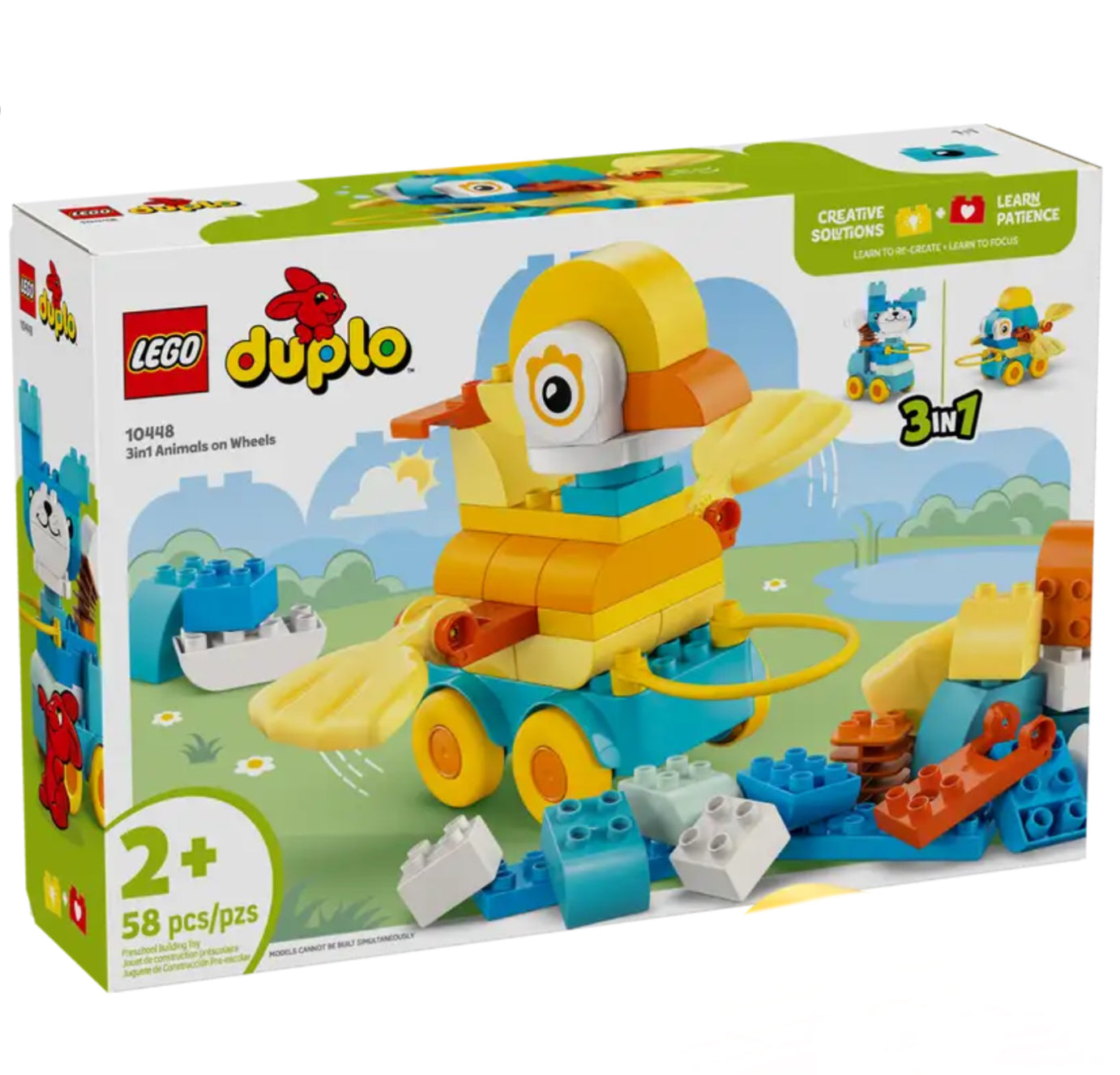 LEGO 10448 DUPLO 3 IN 1 ANIMALS ON WHEEL