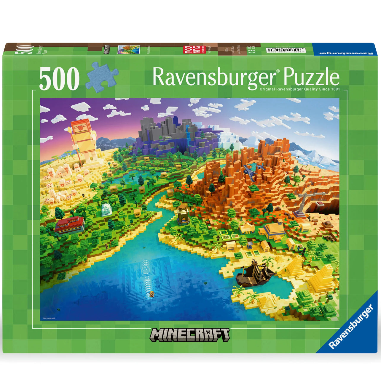 PUZZLE 500PC WORLD OF MINECRAFT
