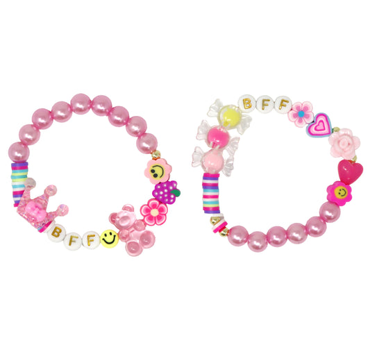 P/POP BFF LETTER CANDY BRACELET SET
