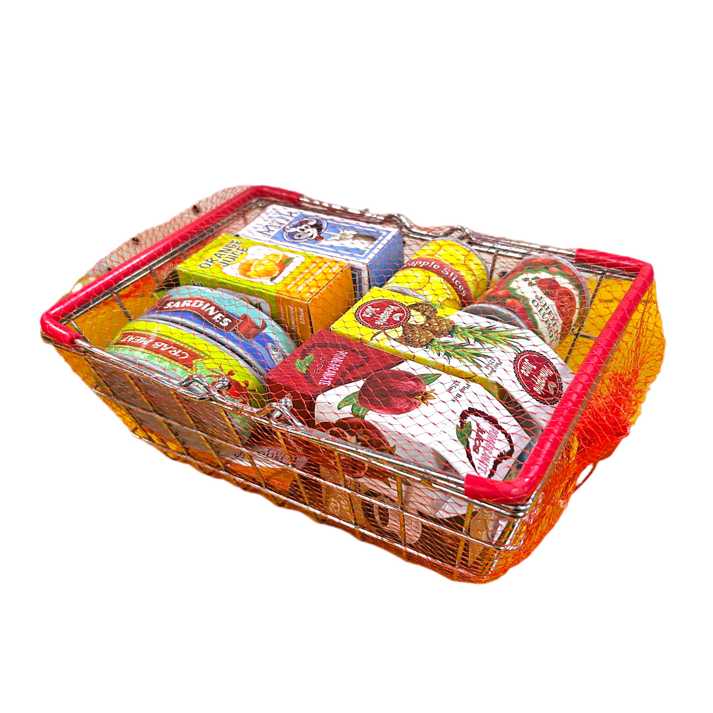 FOOD BASKET W BOXED FOOD 14PCS