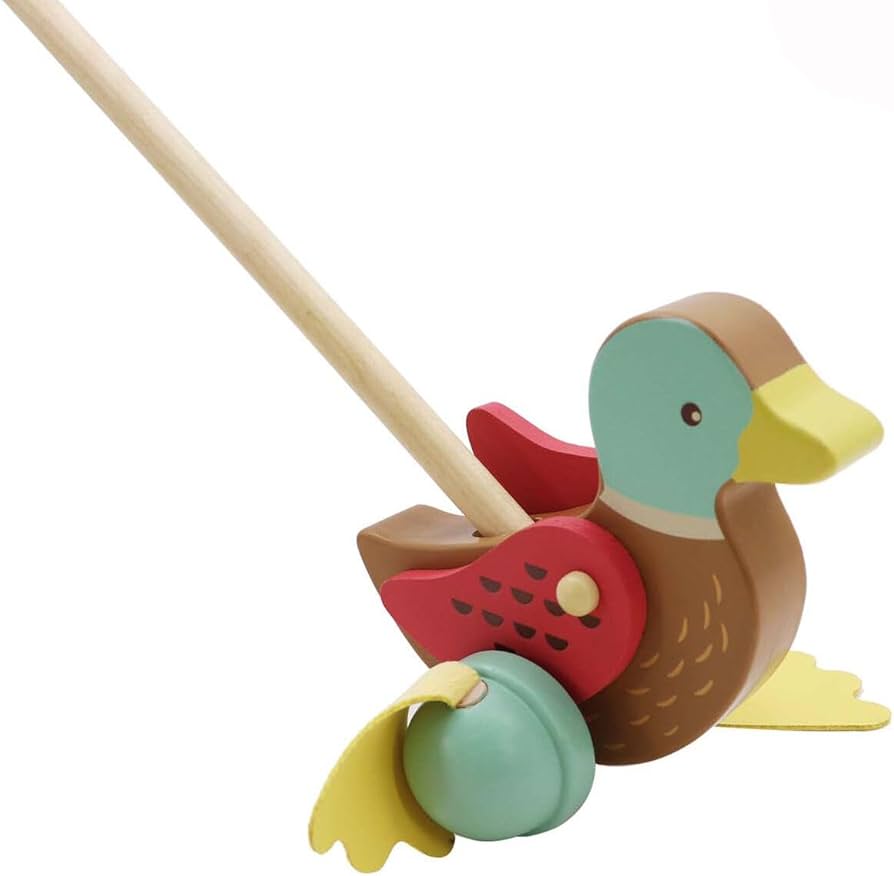WOODEN PUSH ALONG MALLARD DUCK