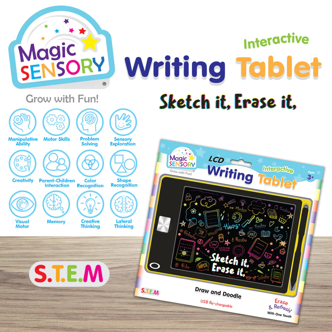 INTERACT LCD WRITING TABLET YELLOW DOODL