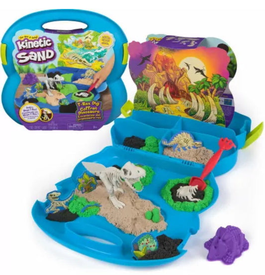 KINETIC SAND TREX DIG IN CASE