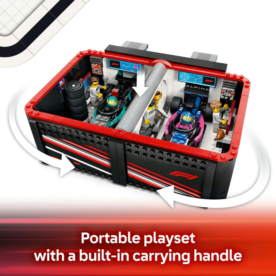 LEGO 60444 CITY F1 GARAGE MERC & ALPINE