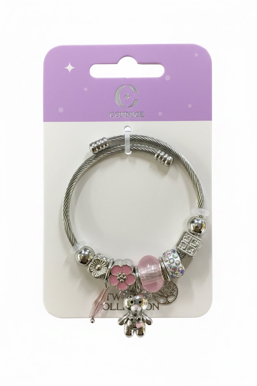 C/NICE BC09250 BEAR CHARM BANGLE