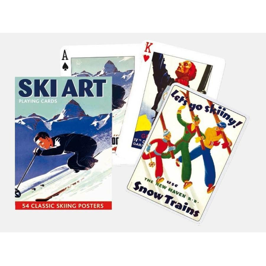 GAME PLAYING CARDS SKI ART POKER