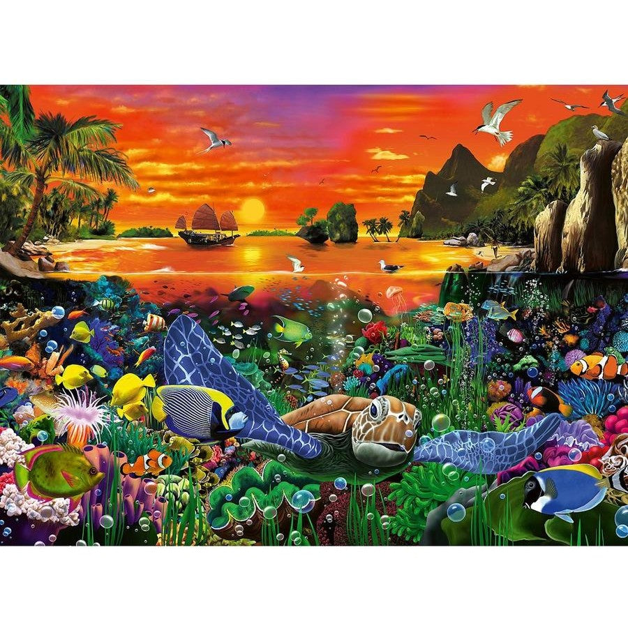 PUZZLE 500PC TURTLES IN THE REEF