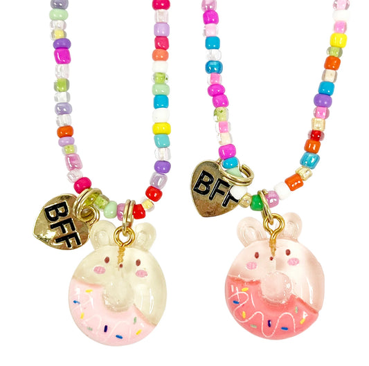 P/POP BFF DONUT NECKLACE SET