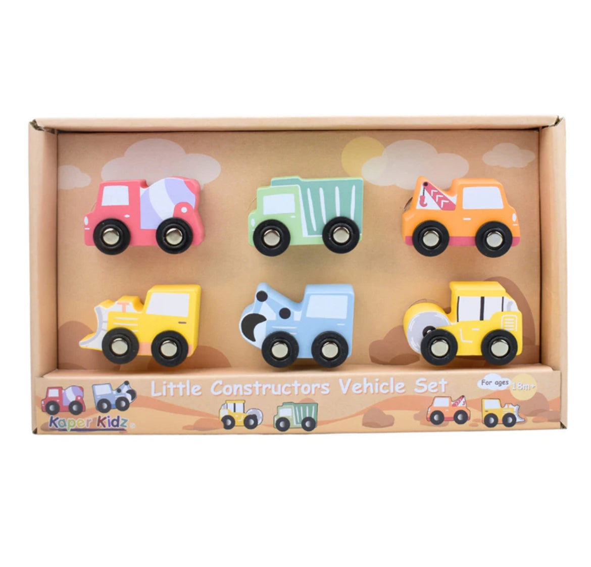 WOODEN VEHICLE SET LITTLE CONSTRUCTORS