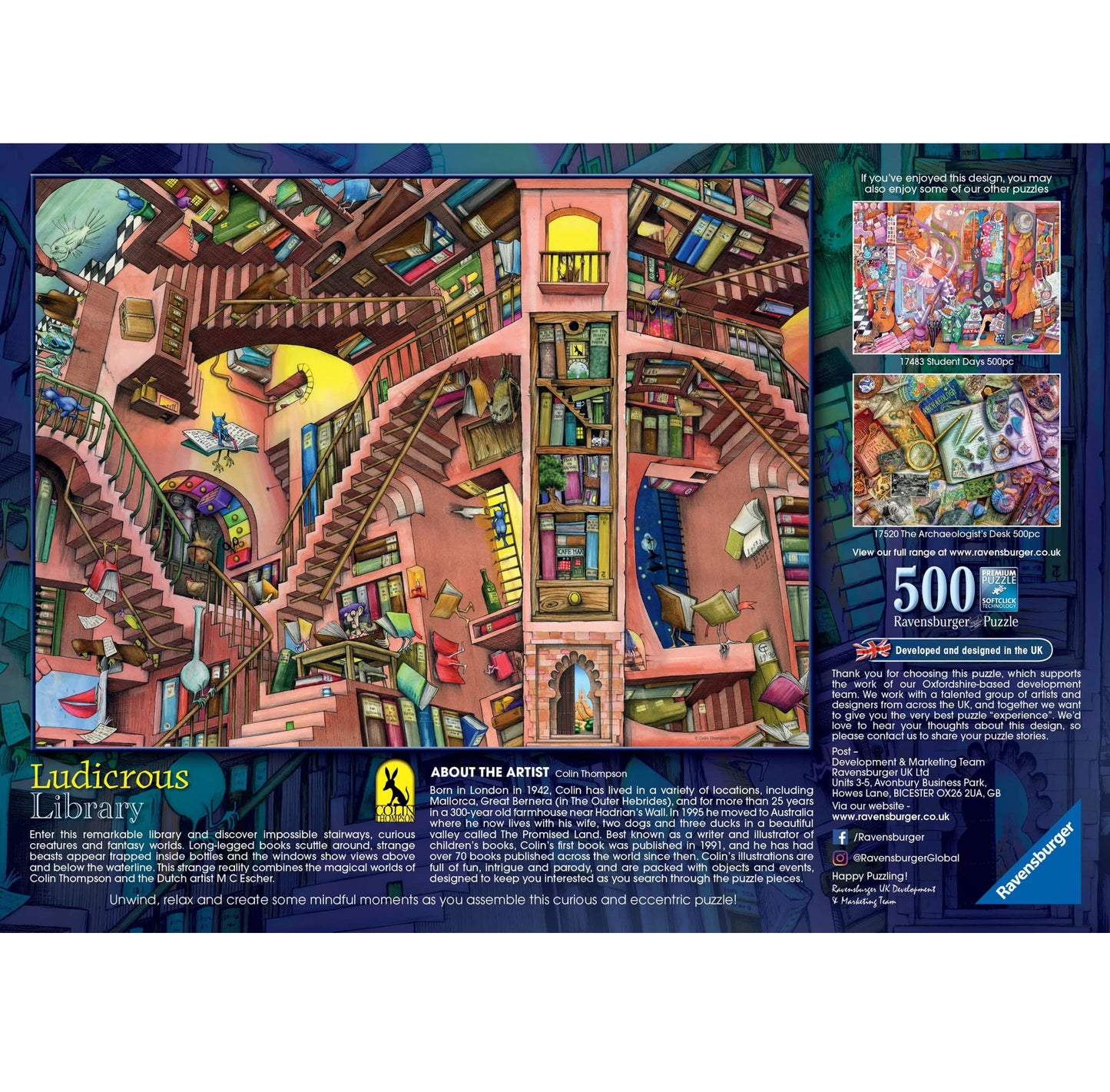 PUZZLE 500PC LUDICROUS LIBRARY NEW