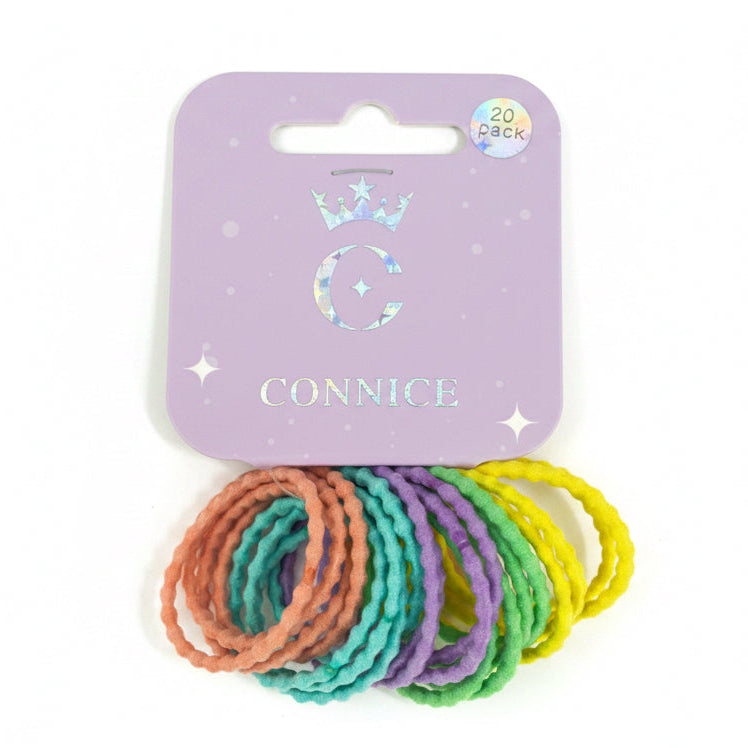 C/NICE HC06020 20 MULTI COLOUR HAIR TIES