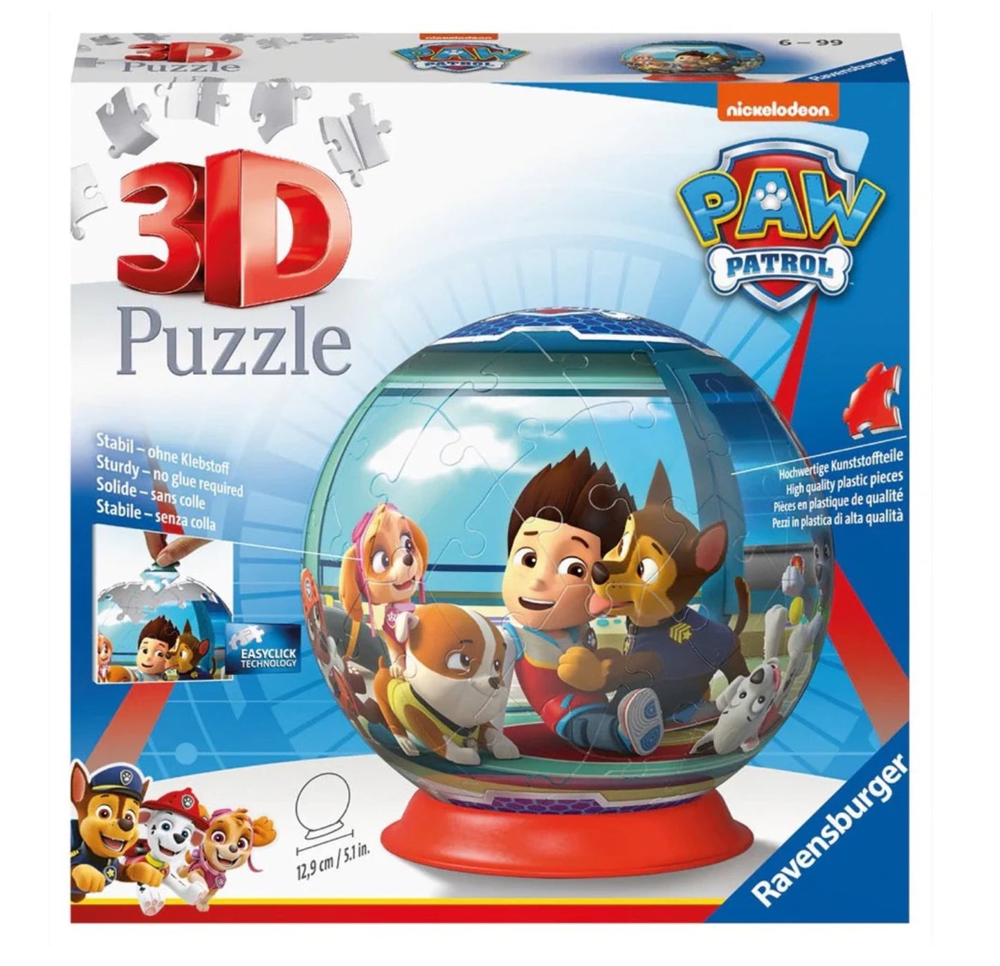 PUZZLE 3D 73PC PAW PATROL BALL
