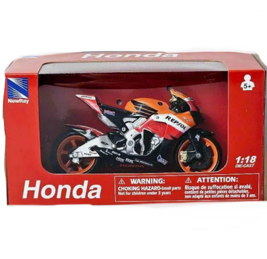 NEW RAY 1:18 D/C MOTORBIKE HONDA