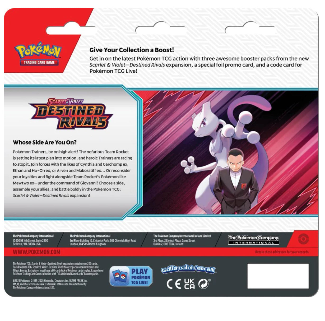 POKEMON TCG S&V DESTINED RIVALS 3 PACK B